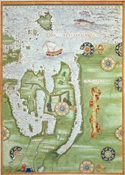 Fol. 10v Carte de la Scandinavie et du nord de la Russie, extraite de «Cosmographie Universelle», 1555